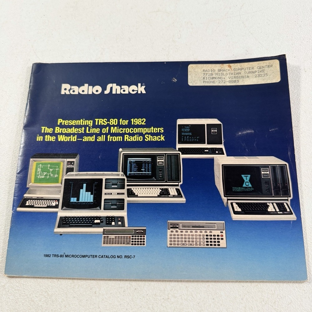 Vintage 1982 RADIO SHACK TRS-80 Microcomputer Catalog RSC-7 Computer